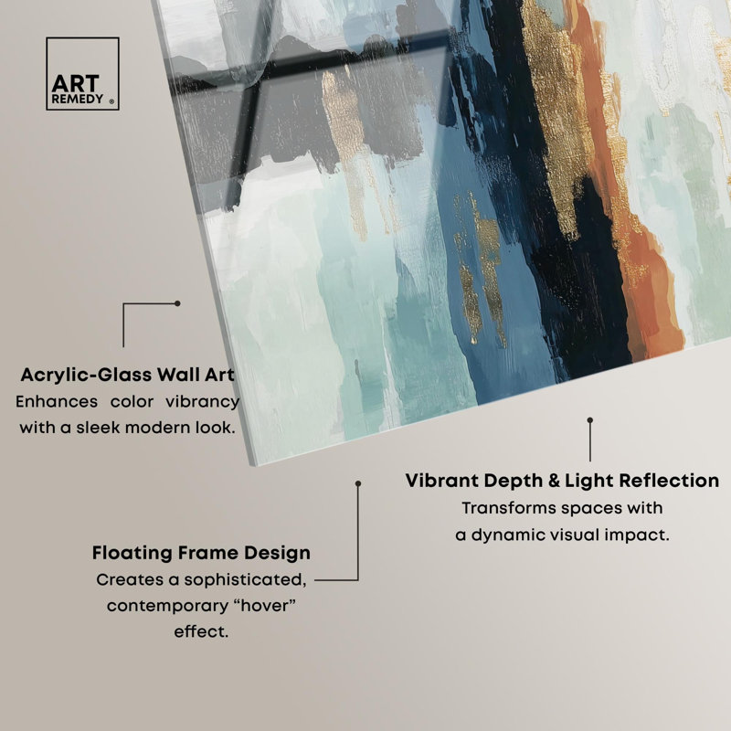 «Descent in Gold II», reproduction d'art sur toile par Art Remedy, H 20 po x l 30 po