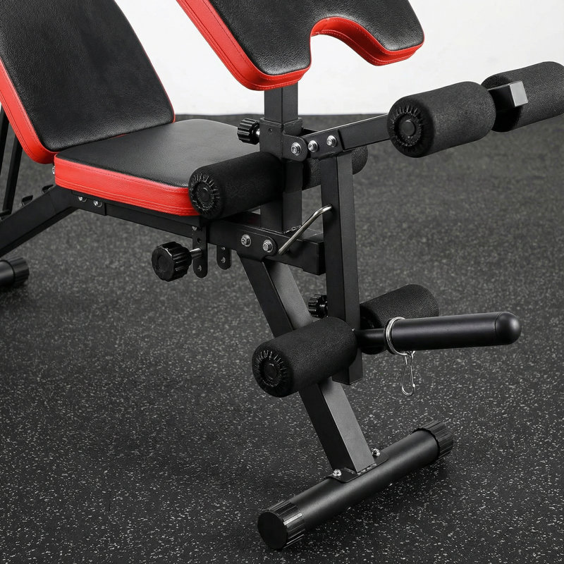 Banc de musculation professionnel avec extension des jambes - Station d'entraînement multifonctionnelle d'une capacité de 800 lb