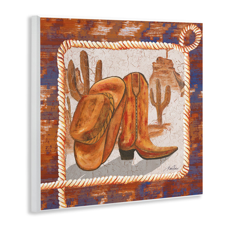 "Western Cowboy Boot", art mural par Gina Ritter