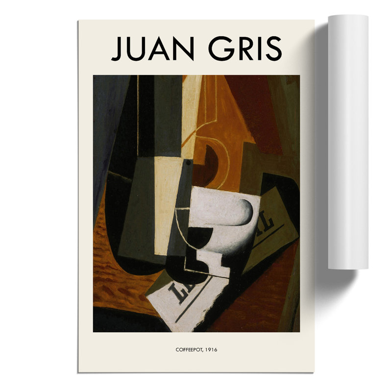 Coffeepot by Juan Gris - No Frame Painting, 59cm H x 42cm W x 0.1cm D