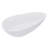 59" Freestanding Solid Surface Soaking Bathtub In Glossy White, Wide Sitting Area For Relaxation, Copper Drain System, Good Thermal Insulating Property White Made From Surface, Spa - Like Bathing