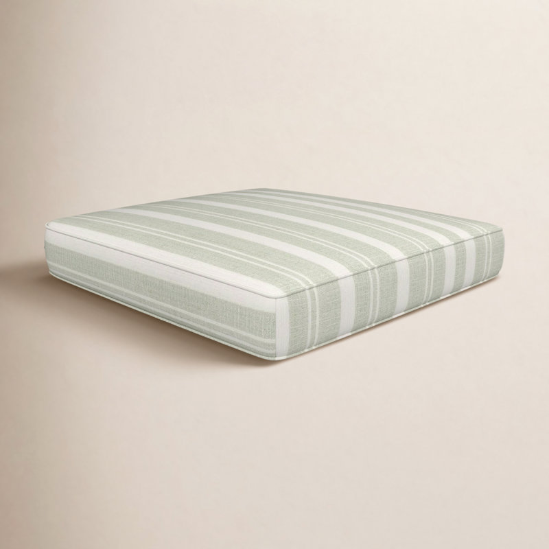 Amala Sunbrella® Outdoor Dining Seat Cushion, Sunbrella Tranquil Sage