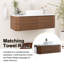 Meuble-lavabo mural cannelé 48 po avec lavabo vasque en céramique, deux tiroirs et porte-serviettes 48 po-2138466206-2138470497