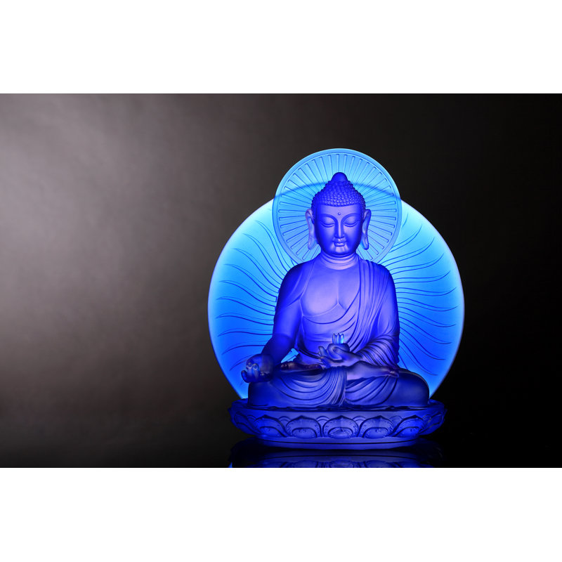 Medicine Buddha Wishes for Sentient Beings Crystal Figurine