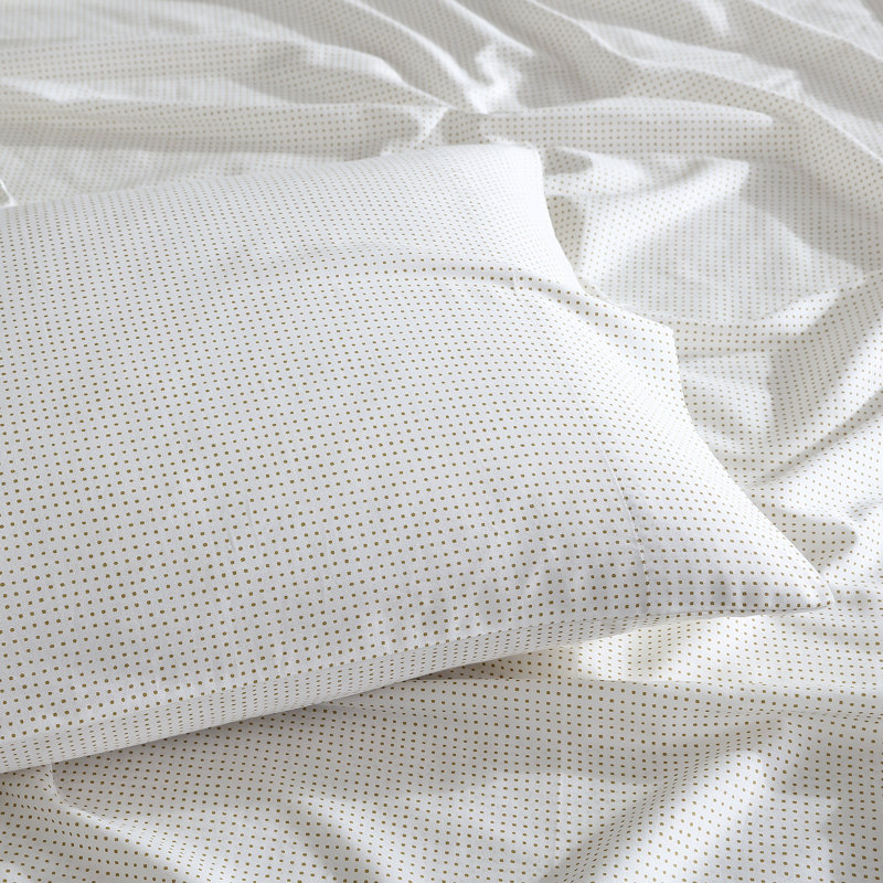 Marimekko Printed Organic Cotton Percale Sheet Sets, King Sheet Set with 2 Pillowcases, Black Striped