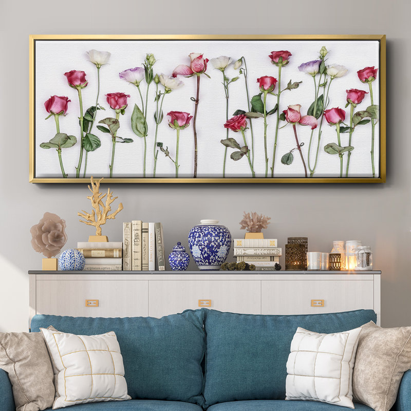 Rouge Moderne Panel- Framed Canvas, 20" H x 50" W