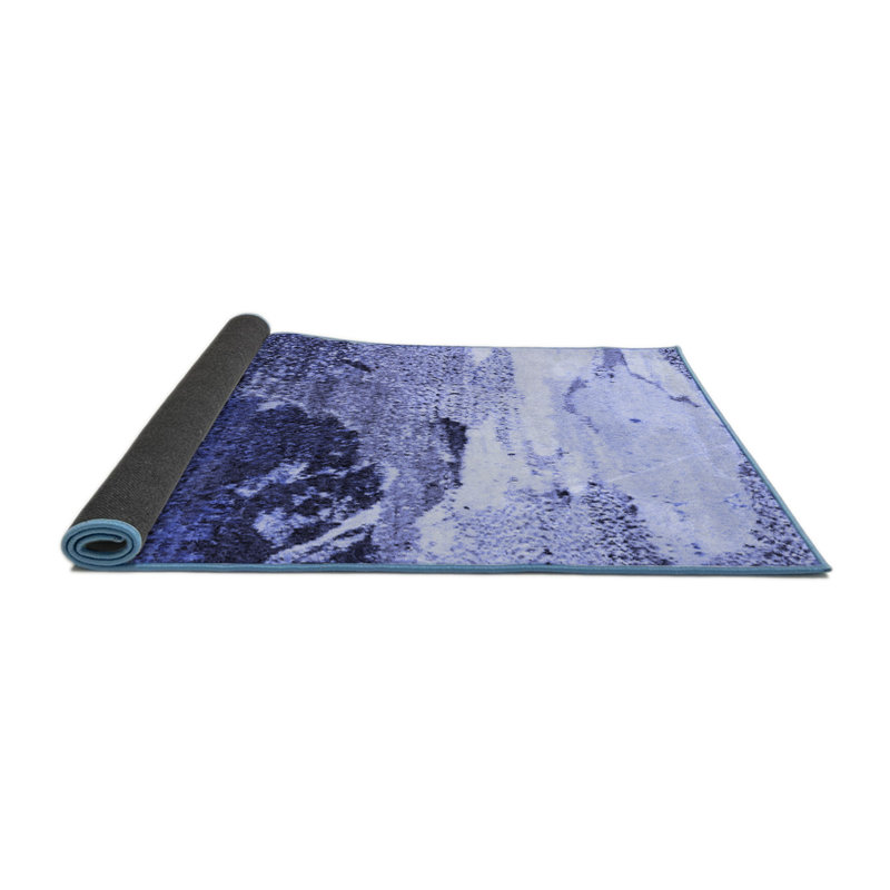 Tapis bleu / violet clair Hura, Rond 6 pi