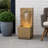 Outdoor Waterfall Fountain with LED Light, Adjustable Flow, Durable Polyresin Design for Gardens and Patios-114318006