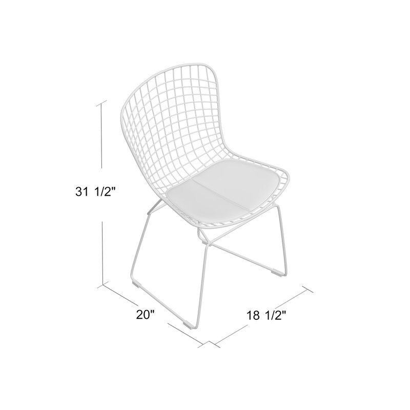 Ellisville 18.25'' H Leatherette Upholstered Side Chair, Black