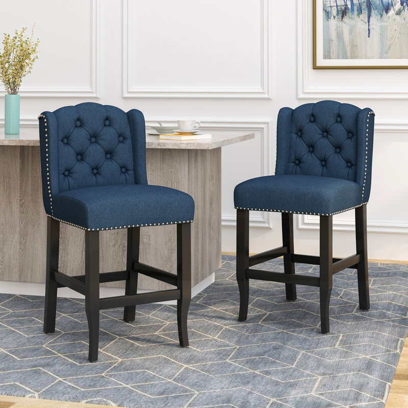 Tabouret de comptoir Vienna, Bleu