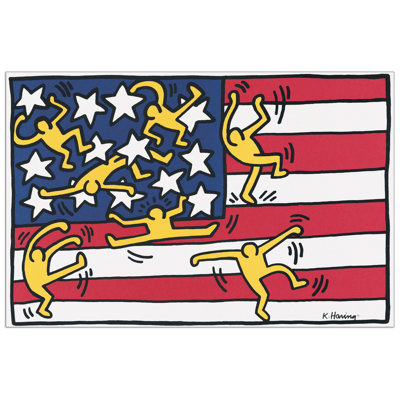 Haring - No Frame Print on Wood