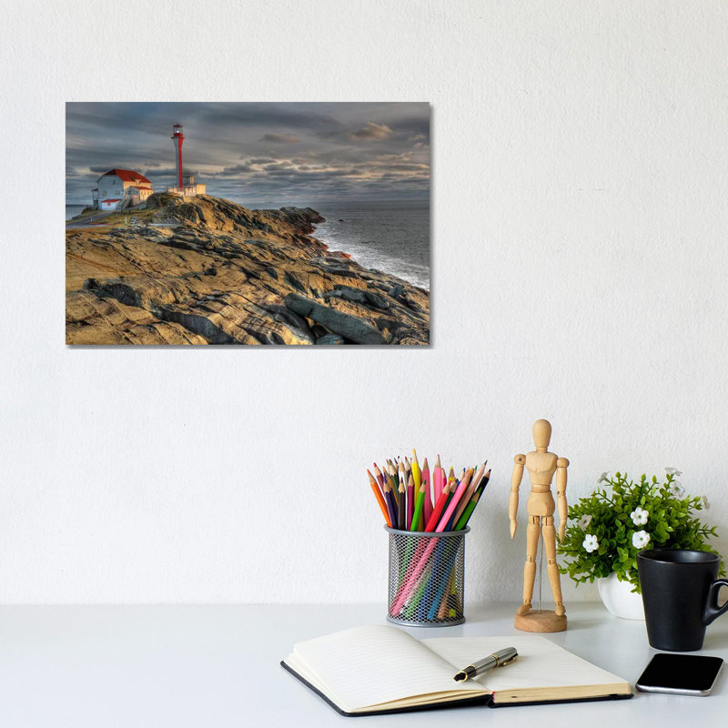 Cape Forchu Lightstation, Yarmouth, Nova Scotia, Gulf Of Maine, Canada by Scott Leslie - Wrapped Canvas Print