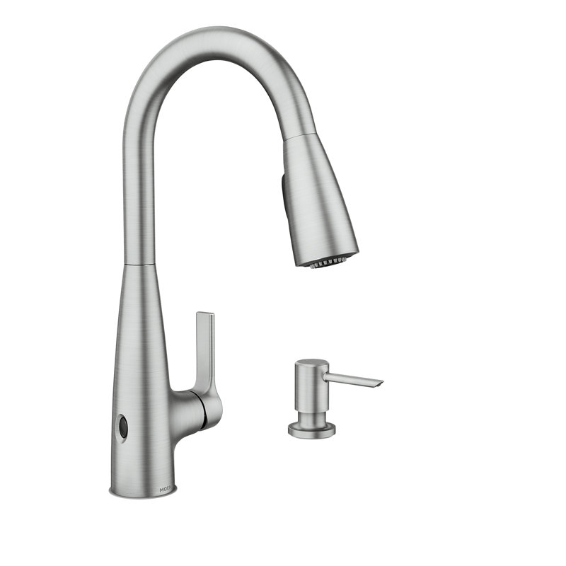 Haelyn Touchless Single-Handle Pulldown Sprayer Kitchen Faucet with MotionSense Wave and Power Clean, Spot Resist Stainless 1