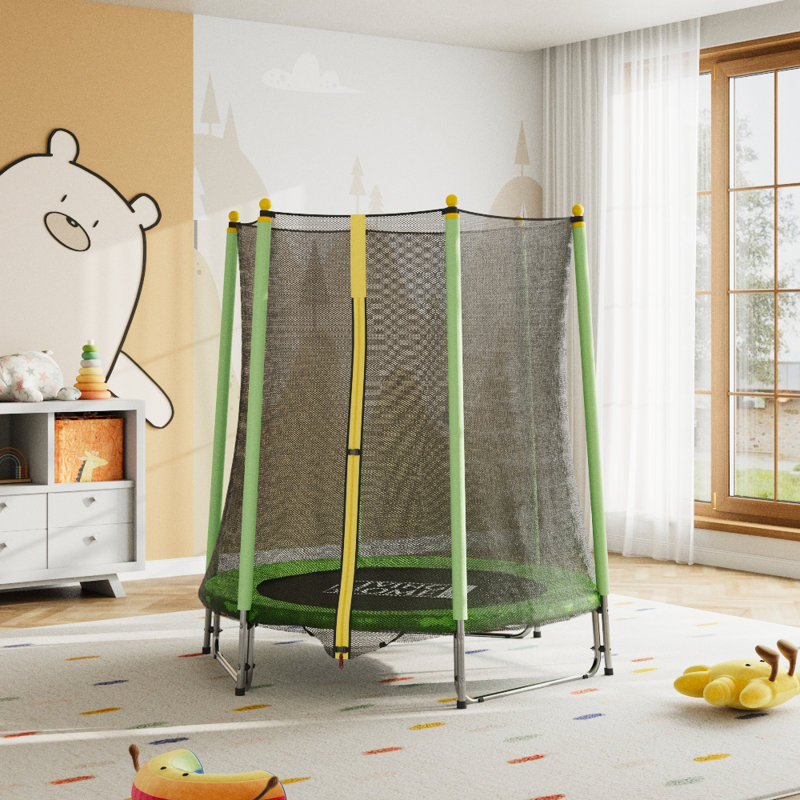 Coissy Metro Lane ft Hexagon Backyard Trampoline with Safety Enclosure