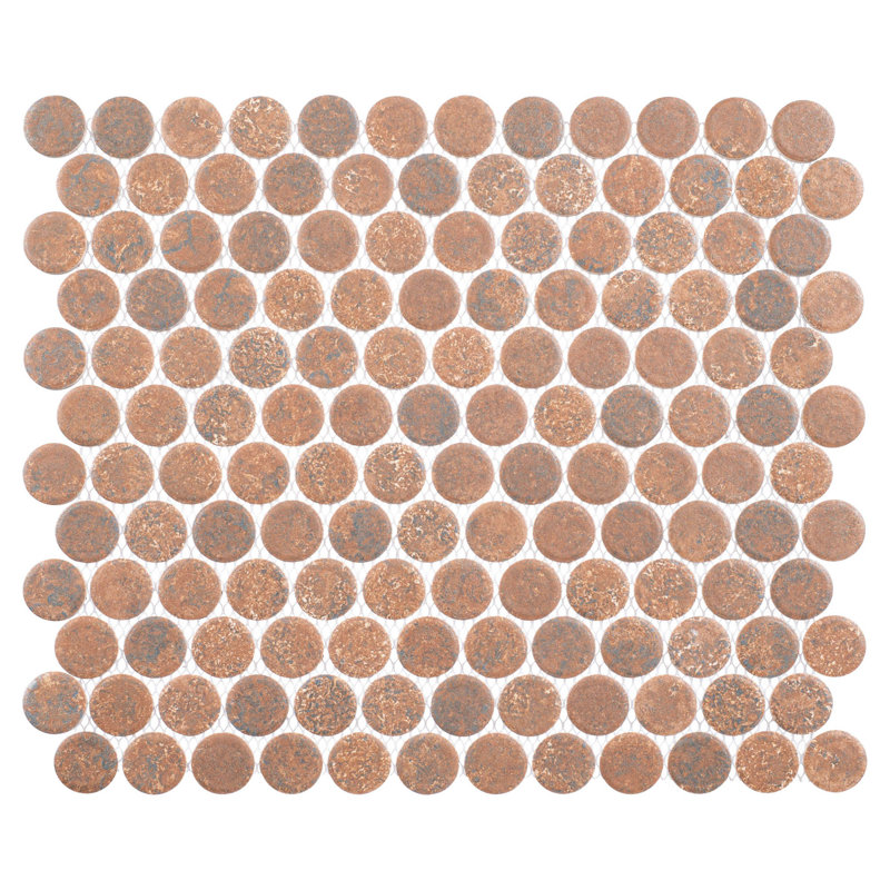 Estavo 3/4 po Carreau de mosaïque mural en porcelaine mate Penny, Fyrelle