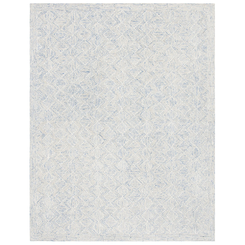 Cave Spring Hand Tufted Wool And Cotton With Latex Geometric Rug, Rectangle 9' x 12'