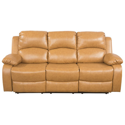 Dayan 79" Vegan Leather Recliner Sofa with Dropdown Table,Cupholders