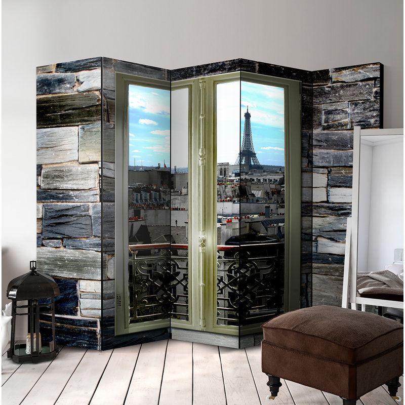 Cleveland Solid Wood Folding Room Divider, 5