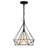 15'' 1-Light Down Pendant with Black Finish – For Dining Room, Kitchen, Foyer – E26 LED Compatible – Adjustable Height, Geometric Layered Cage Design-1652419077