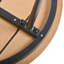 Kankakee Round Outdoor Side Table Garden Ø49 x 48 cm Natural Wood & Black