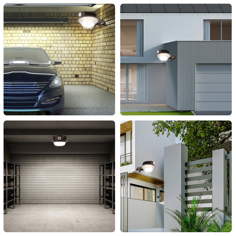 Pinegreen Matte Brown LED Dusk-to-Dawn Outdoor Floodlight