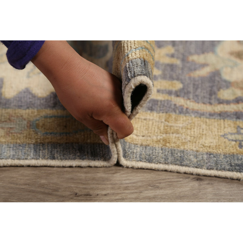 Tapis unique en laine noué à la main nouvel âge gris 8 pi 4 po x 10 pi