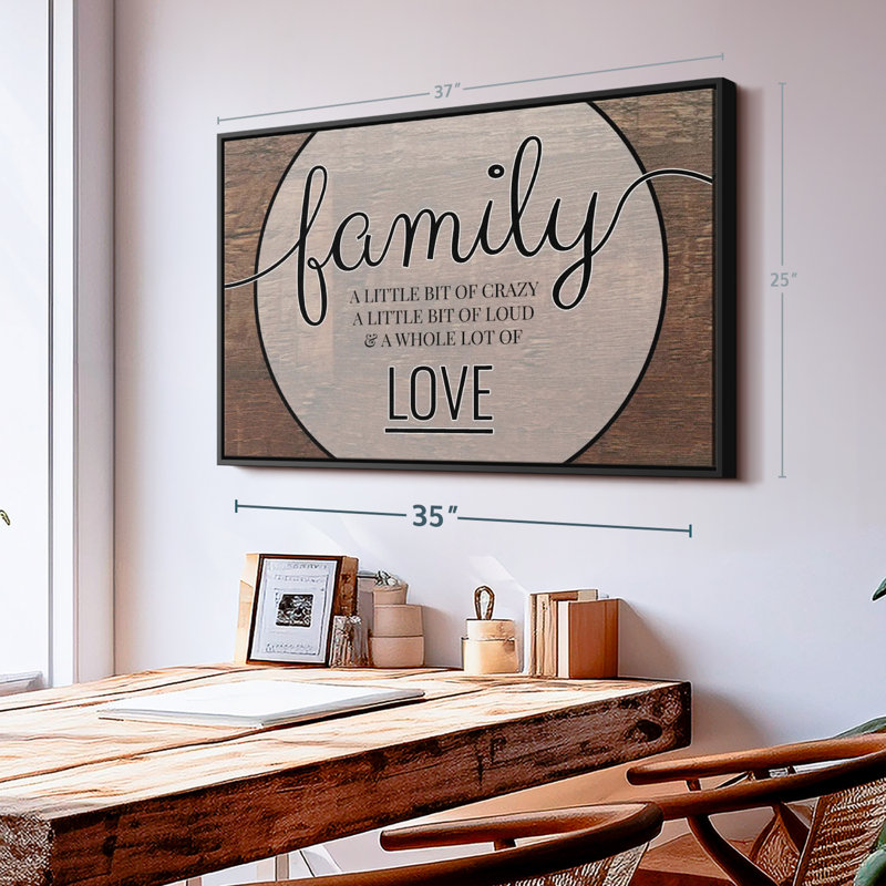 " Family Love Quote ", 37" H x 25" W