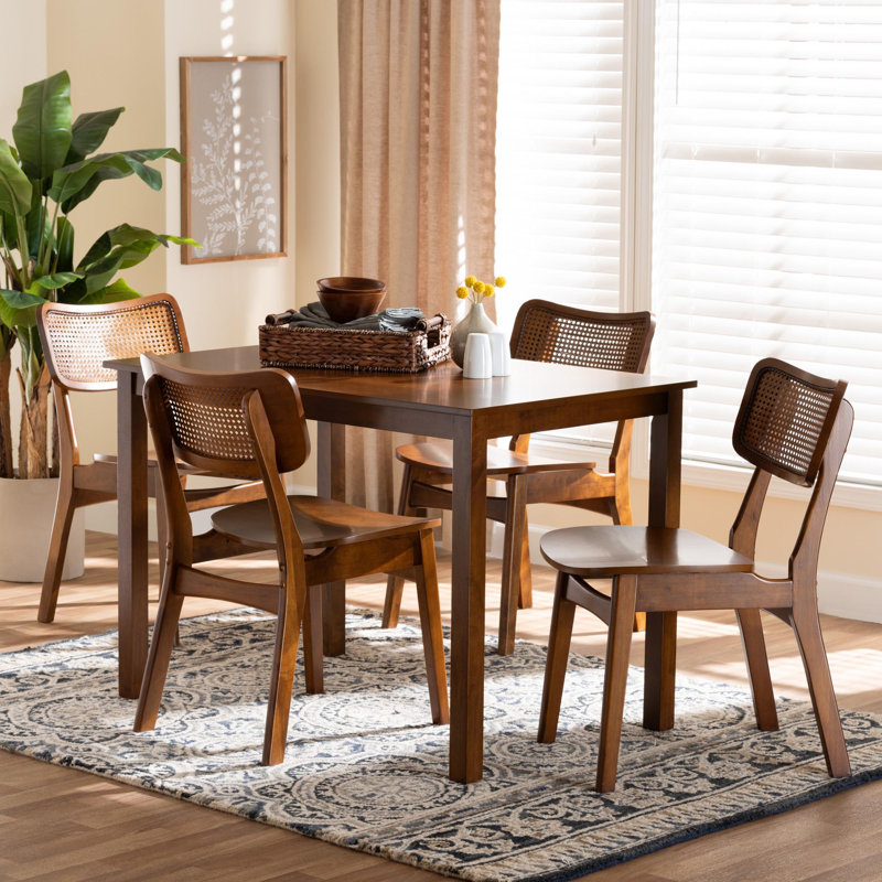 Ensemble repas pour 4 personnes Kells, Brun, Brun / Naturel