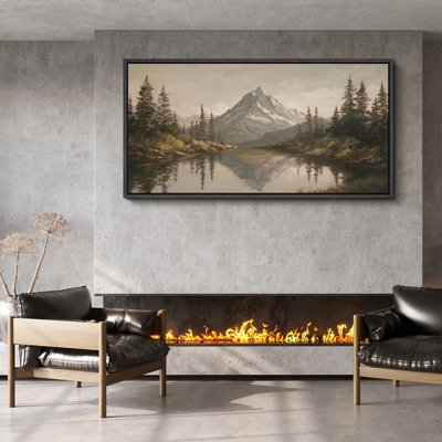 Golden Botanical Crane Bird Nature Scene Framed Master Bedroom Wall Art Work 2 Pieces Print