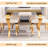 Keiann Glass Top Metal Base Dining Table-246224736