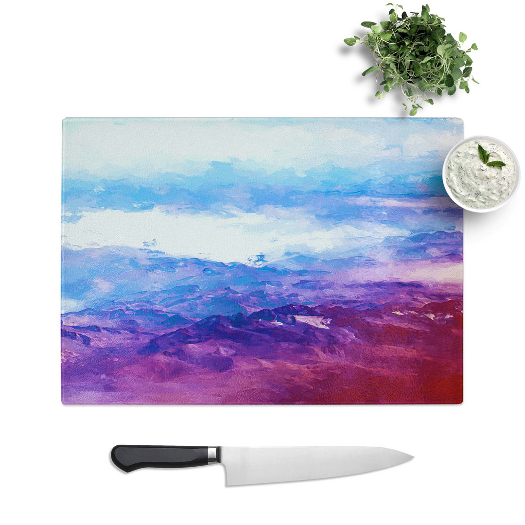 Glass Mountain Range Adventure in Abstract Chopping Board