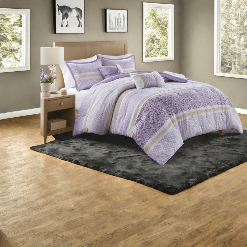Luxurious King Seersucker Bedding Sets, Multicolor Microfiber, Farmhouse Style