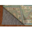 Tapis floral teinté turquoise Oushak 8 x 10