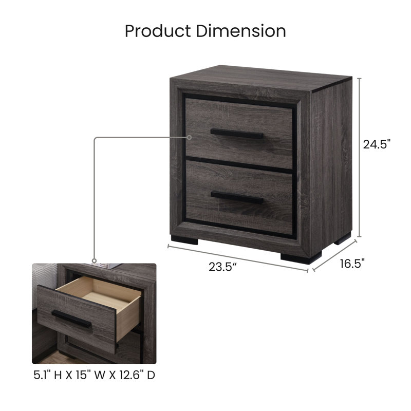 Camile 23.5'' W Nightstand