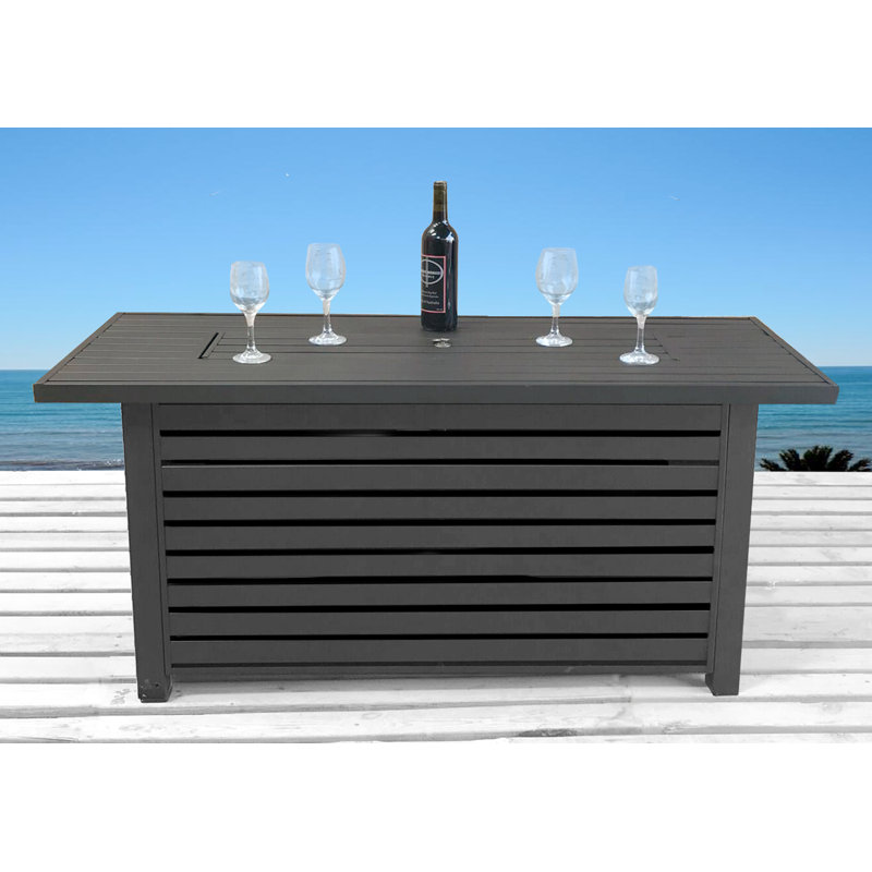 Table de foyer d'extérieur en acier au propane / gaz naturel avec couvercle
