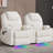 Set Of Two Power Swivel Rocker Chon For Adults - Rocking Recliner With Heat And Massage/Cup Holder/LED Lights/USB & Type-C Ports/Side Pocket For Living Room-363682185