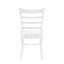 Capacité de poids de 250 lb, chaises de salle à manger blanches avec dossier, en bois, aspect décontracté de 2 chaises en bois, pièce, l 17 po x H 18 po, limite