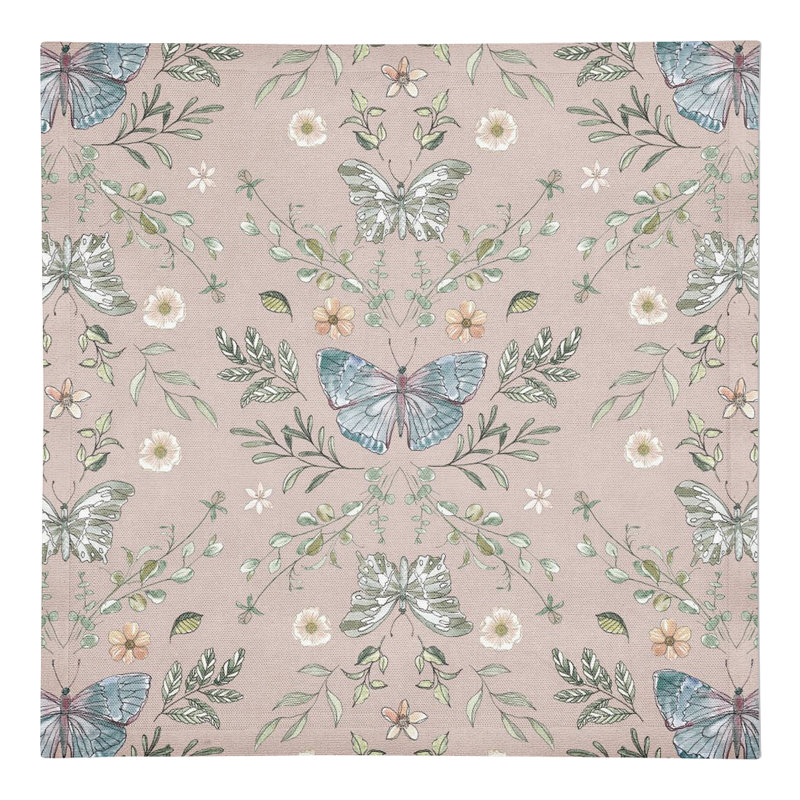 Serviette Amke Butterfly 10 ", Pêche / bleu