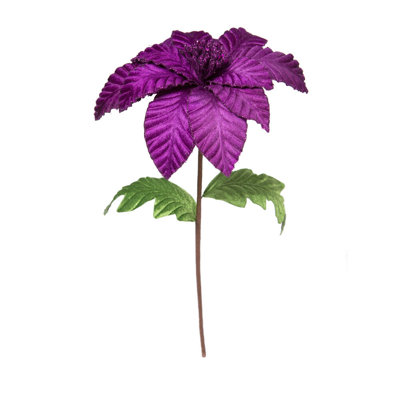 Velours à garniture scintillante poinsettia 22 po