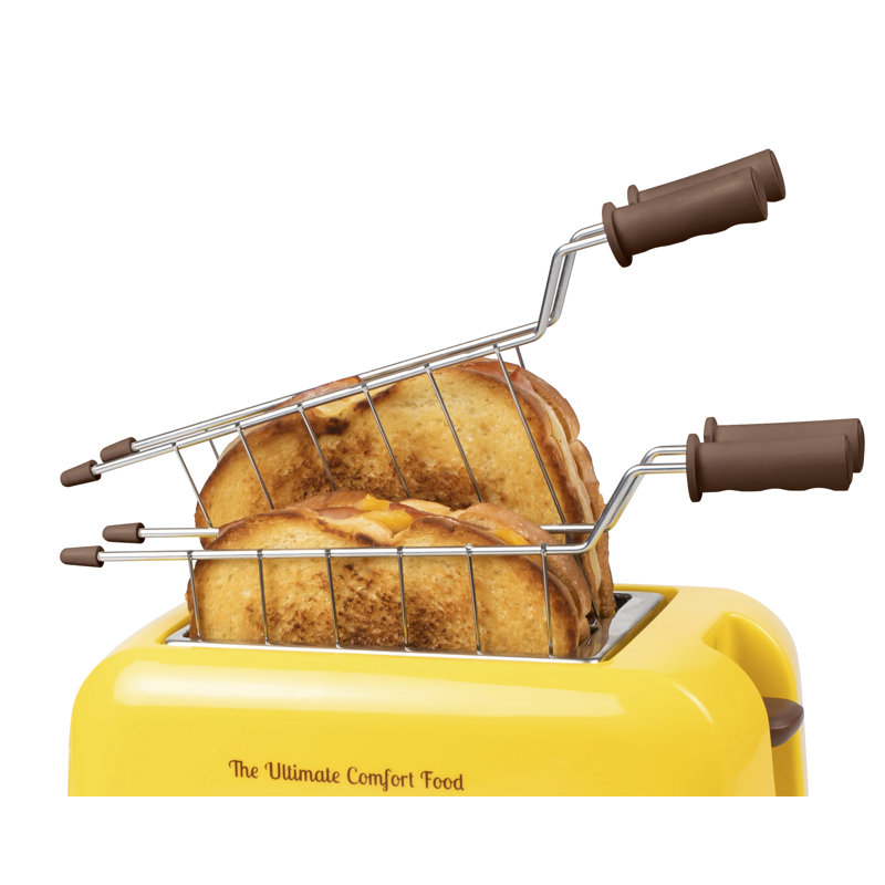 Nostalgia Deluxe Grilled Cheese Sandwich Toaster with Easy-Clean Toasting Baskets, Adjustable Toasting Dial and Extra Wide Slots