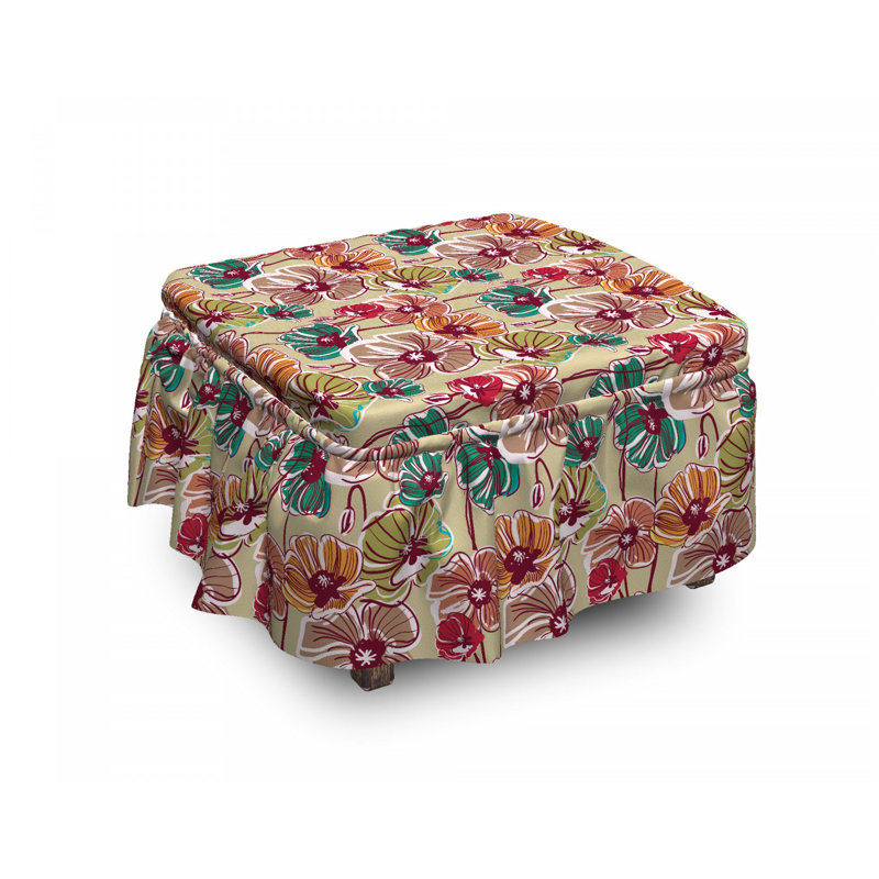 Box Cushion Ottoman Slipcover