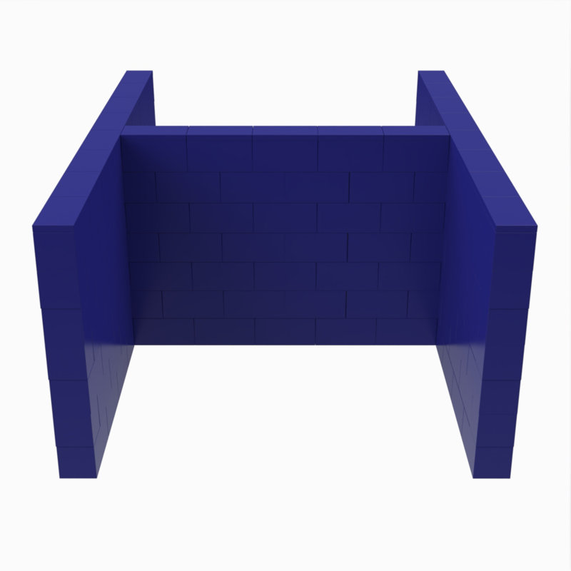 Ensemble de cabines EverBlock Space, Bleu, 216"
