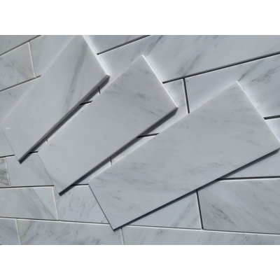 Oriental White 4"x12" Polished Subway Tile