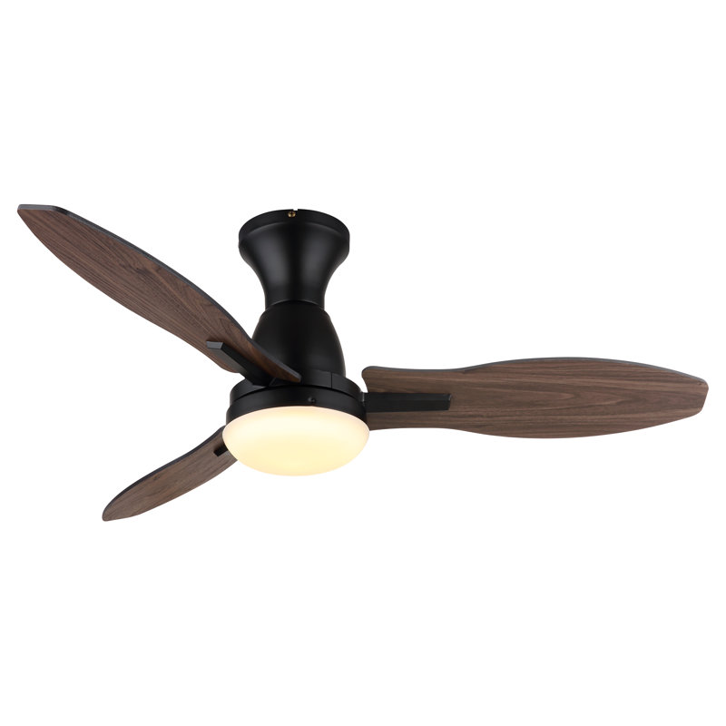 107cm Ceiling Fan with LED Lights, Black