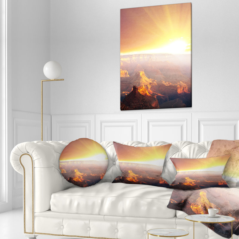 Coussin lombaire à imprimé paysage du Grand Canyon