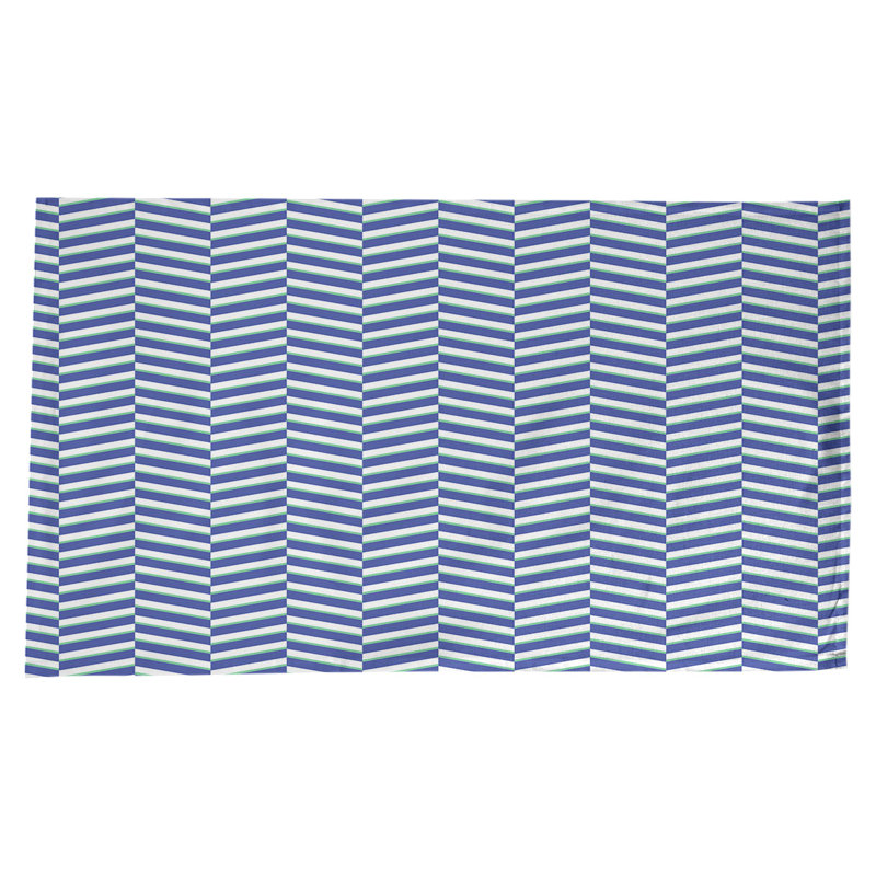 Rayures fracturées Nappe, Bleu/vert