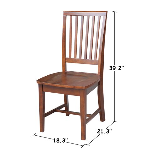 Gracie Oaks Aalaysha Solid Wood Slat Back Side Chair & Reviews | Wayfair