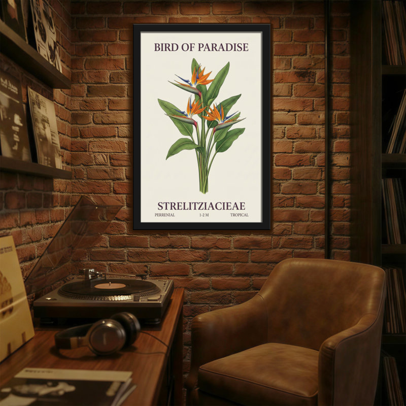 Plantes et fleurs, oiseau de paradis, imprimé floral, H 30 po x l 20 po