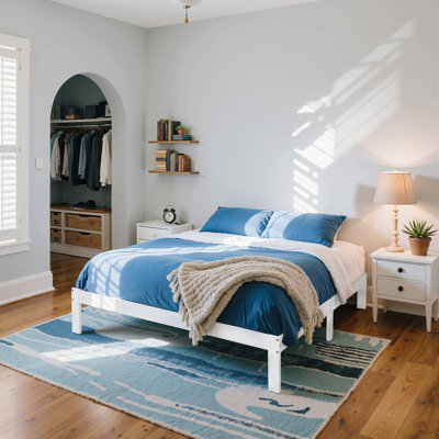 12 Inch Solid Wood Platform Bed Frame,Wooden Bed Frame with No Box Spring Needed