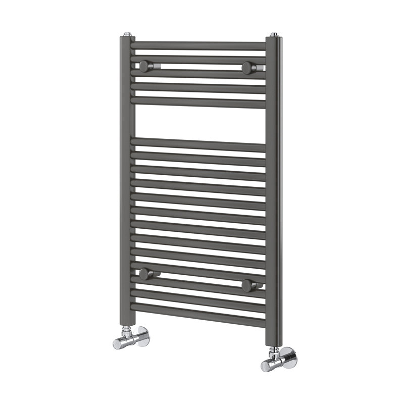 Straight Towel Rail Heated Towel Rails, 770mm H x 500mm W x 30mm D, Anthracite